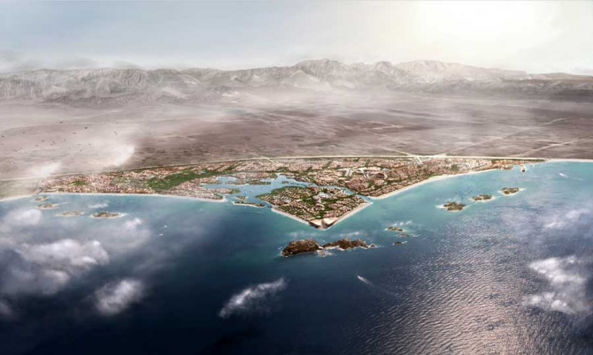 Le plan directeur de la ville bleue (Oman)