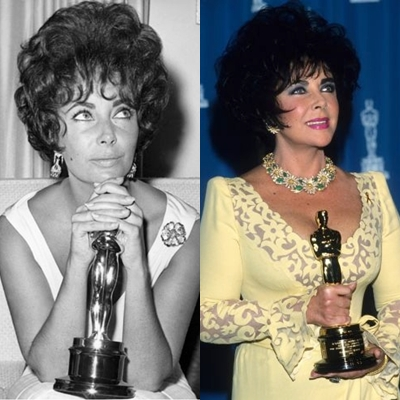 22.マークされた女性とヴァージニアウルフを恐れている人のために、2つのアカデミー賞を受賞しました。彼女は、マーロンブランドとともに、1957年から1960年の間に4回連続で最優秀女優賞にノミネートされた唯一の人物です。