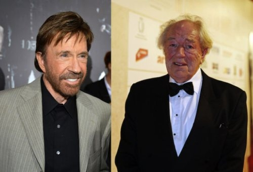 Chuck Norris and Michael Gambon (1940, 73 years old)