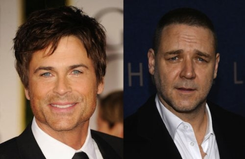 Rob Lowe and Russell Crowe (1964, 49 years old)