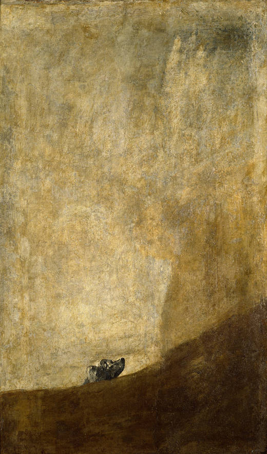 Chien semi-coulé (Goya)