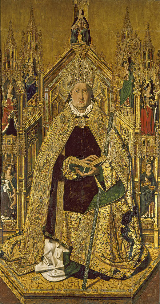 Santo Domingo de Silos thront als Bischof (Bartolomé Bermejo)