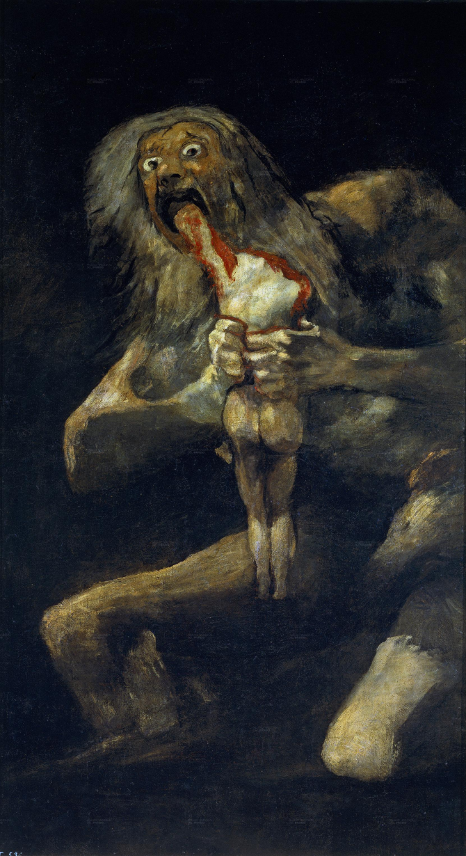 Saturnus melahap seorang putra (Goya)
