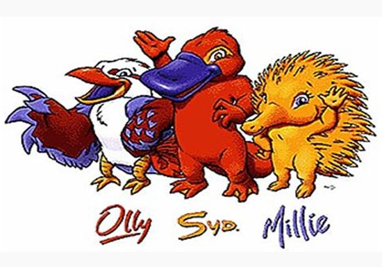 Olly, Sid et Millie (Sydney 2000).
