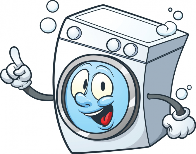 Die Waschmaschine, Trockner und Geschirrspüler