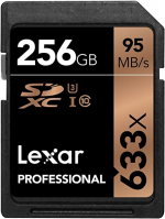 Das Beste: Lexar Professional 633x SDXC UHS-I (U3), Klasse 10, 256 GB