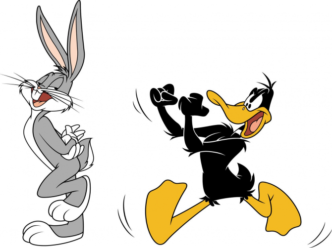 Bugs Bunny and Lucas Duck