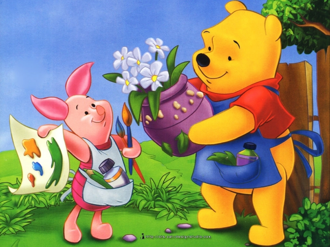 Winnie Pooh y Piglet