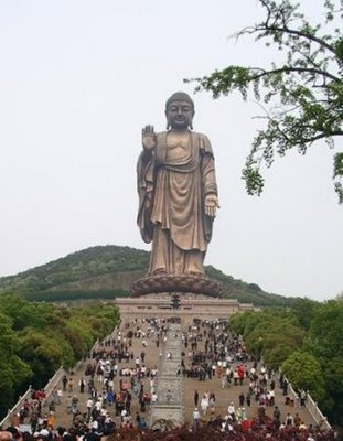 Velký Buddha v Ling Shan v provincii Wuxi Jiangsu