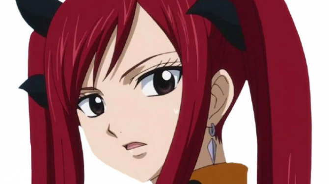 赤い髪の最も美しいアニメの女の子