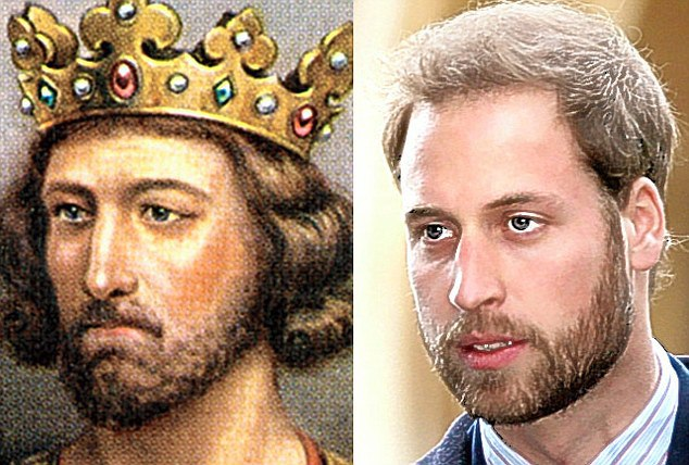 König Edward (1239-1307) und sein Nachkomme Prinz William von Wales