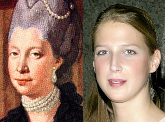 Königin Charlotte (1744-1818), Ehefrau von George III., Und ihre Nachkommenin Lady Gabriella Windsor