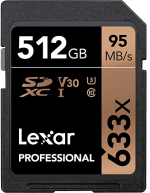 Lo mejor: Lexar Professional 633x 512 GB SDXC UHS-I