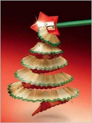 鉛筆クリスマスツリー