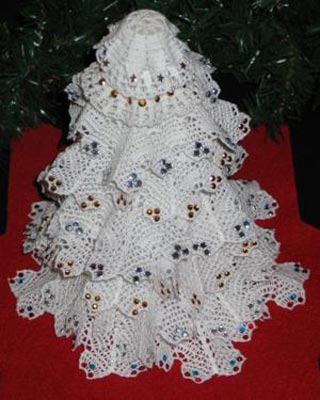 Albero di Natale lavorato a maglia