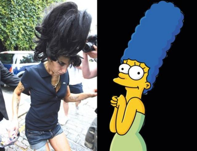 Amy Winehouse a Marge Simpson