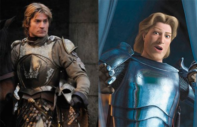 Jaime Lannister and the Prince Charming of Shrek