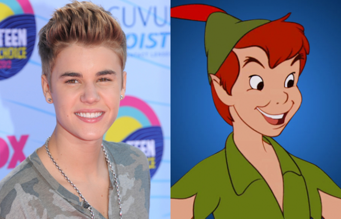 Justin Bieber a Peter Pan