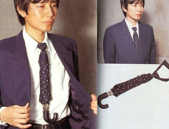 La cravate parapluie