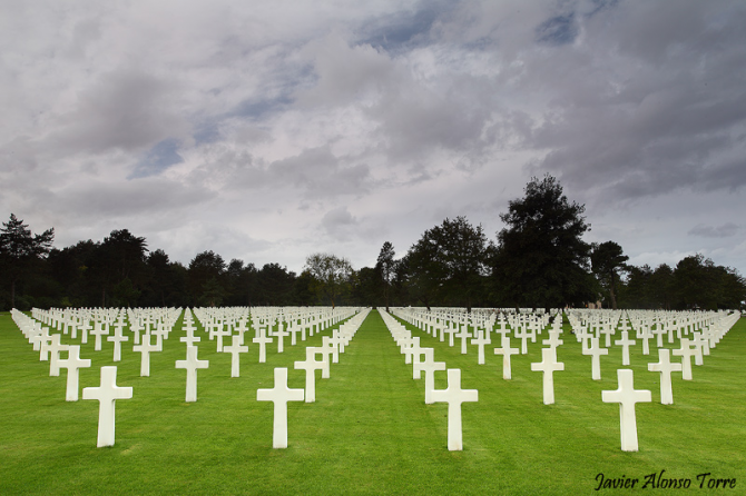 ノルマンディーのアメリカ人墓地（フランス）