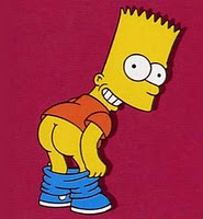 Барт показывает свою задницу