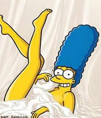 Marge covered by a sheet