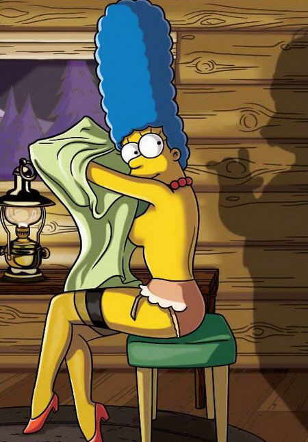 Marge getting dressed