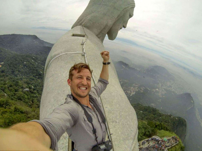 Selfie avec le Christ Corcobado