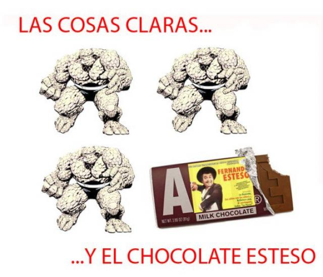 Clear things and Esteso chocolate