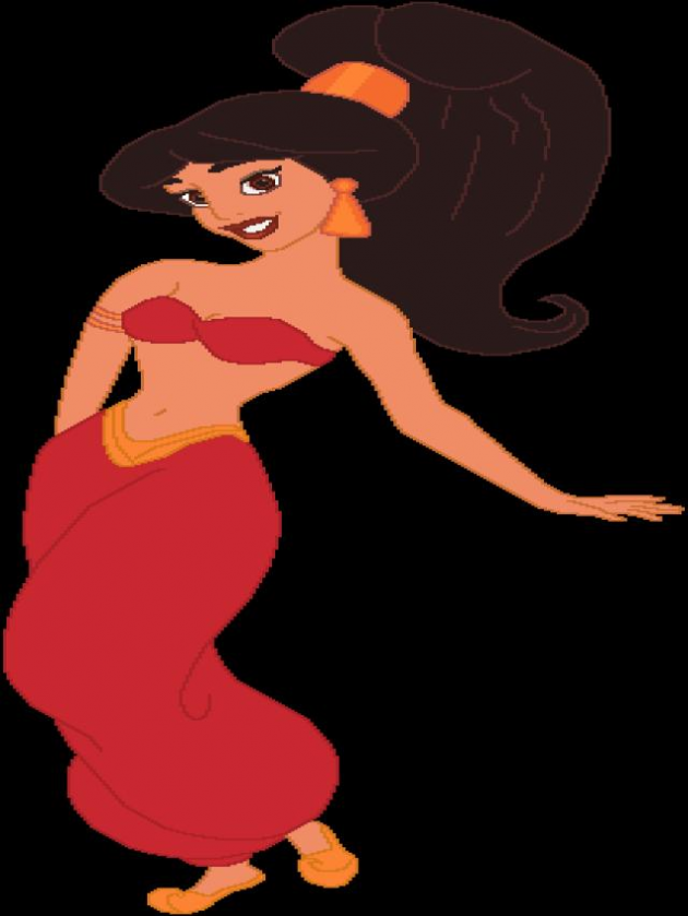 Jasmine with red suit (from Jafar's slave)