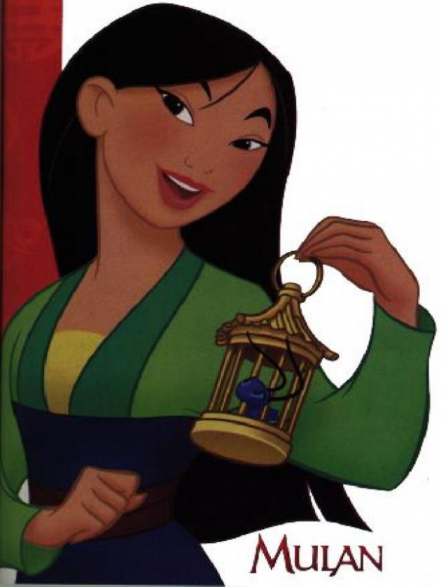 Mulan with her common dress