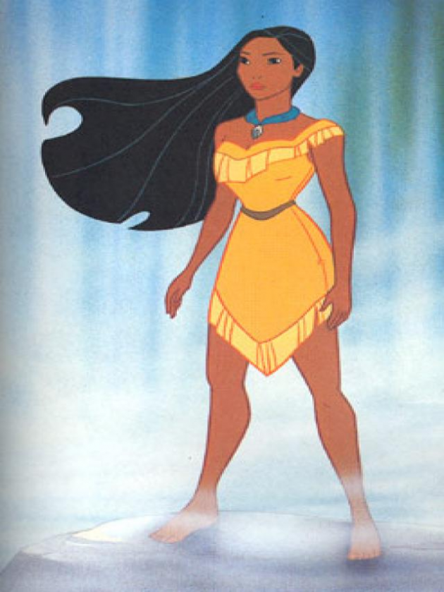 Pocahontas en robe amérindienne