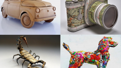 Spectacular sculptures made with recycled materials