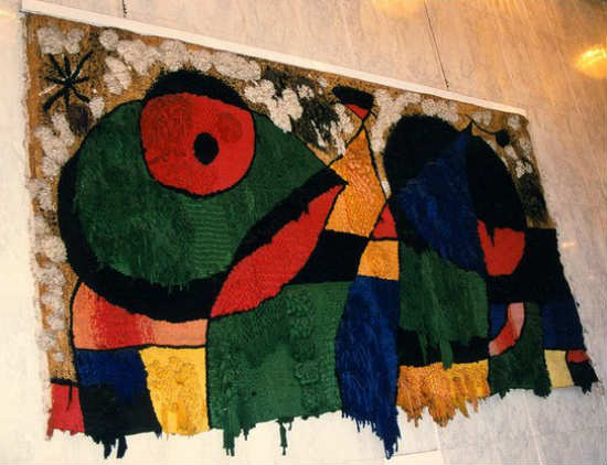 Miróの "Great Tapestry"（それはニューヨークのツインタワーと一緒に破壊された）