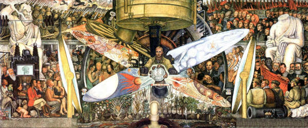 Rockefeller sendet, um das Fresko von Diego Rivera 