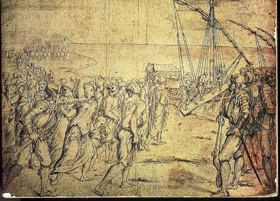Velázquezによる「Moriscosの追放」と500以上の絵画（Incendio RealAlcázarde Madrid 1734）