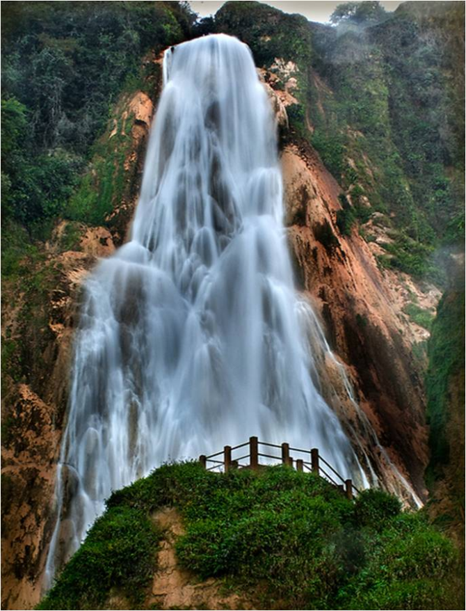 Chiapas- Bridal Veil Waterfall.