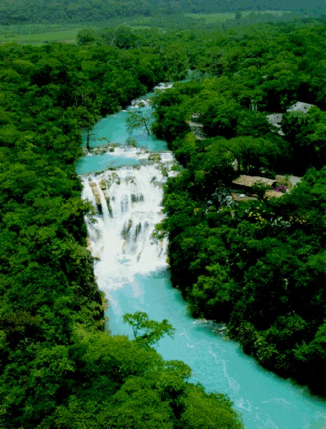 San Luis Potosi- Micos Wasserfall.