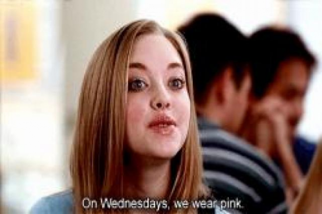 「水曜日はピンクを着ています」