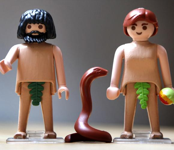 Adam and Eve, the first human beings in history according to the Bible