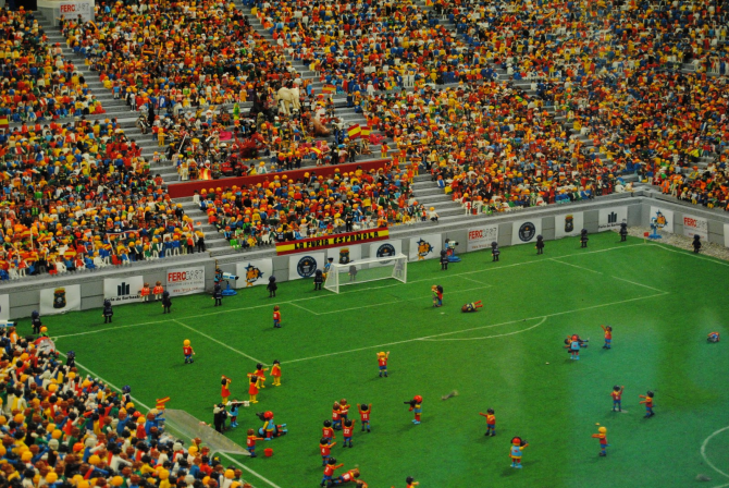Spanyol menang pada 11 Juli 2010 Piala Dunia di Afrika Selatan