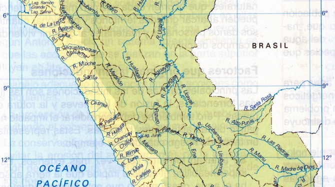 The most important rivers of Peru