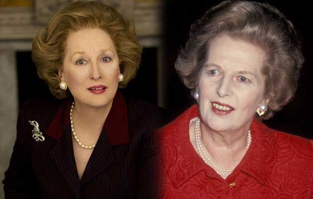 Meryl Streep nel ruolo di Margaret Thatcher