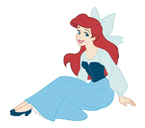 Ariel avec une robe bleue (Embrasse la fille)