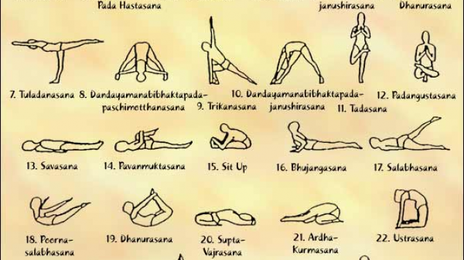 Die besten Positionen von Bikram Yoga