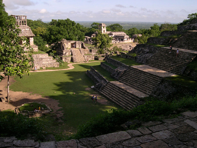 Zona arkeologi palenque di Chiapas (Meksiko)